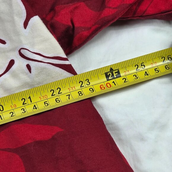 Quiksilver Hawaiian Floral Mens Size XL Red White Short Sleeve Button Up Shirt - Picture 7 of 9